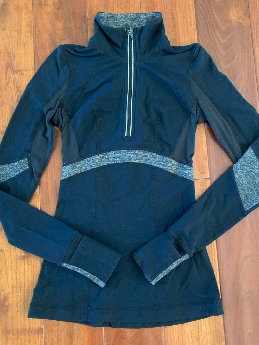 Lululemon Run Distance Pullover Women's Size 2 Heathered Blue Quarter Zip